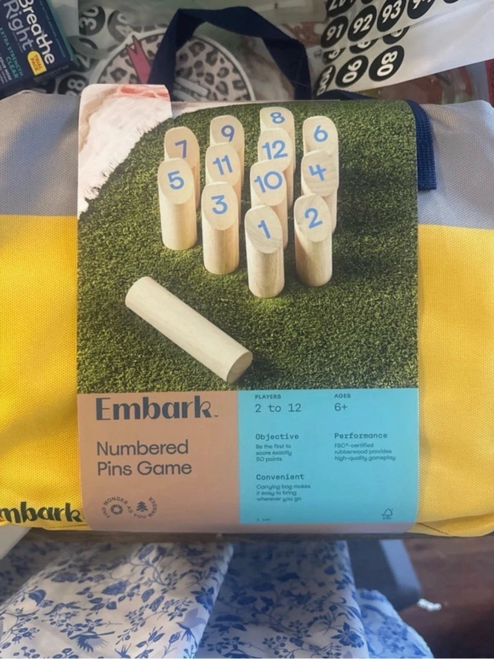 Numbered Pins Game - Yellow